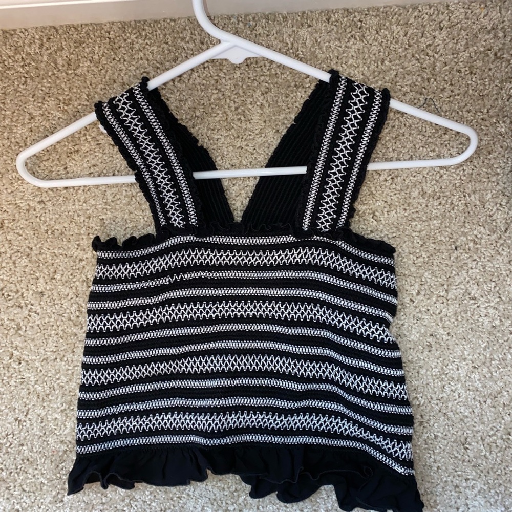 PacSun black and white top